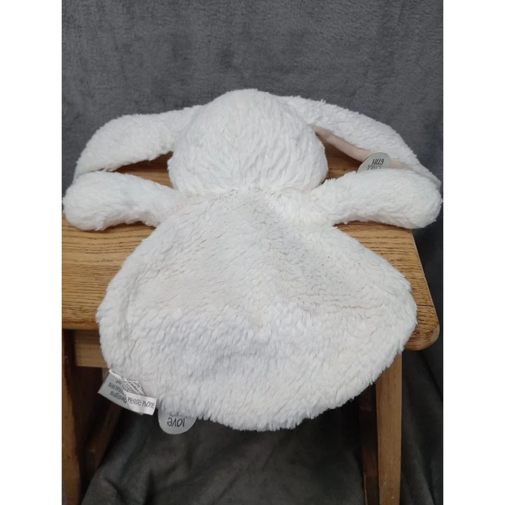 OB Designs Beck Bunny‎ Lovey Plush Security Blanket Tan White Baby Toy Lovie